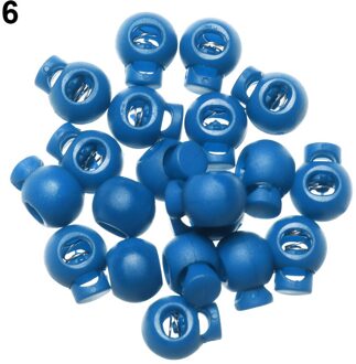 20Pcs Multi-Kleuren 6Mm Gat Plastic Stopper Cord Lock Bean Toggle Clip Kleding Schoenveter Sportkleding Diy Ambachten naaien Accessoires