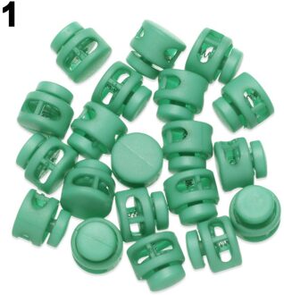 20Pcs Multi Kleuren Plastic Paracord Cord Lock Klem 2 Hole Toggle Clip Stopper Schoenveter Cord Buckles Bag Onderdelen Accessoires 1