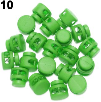 20Pcs Multi Kleuren Plastic Paracord Cord Lock Klem 2 Hole Toggle Clip Stopper Schoenveter Cord Buckles Bag Onderdelen Accessoires 10