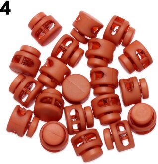 20Pcs Multi Kleuren Plastic Paracord Cord Lock Klem 2 Hole Toggle Clip Stopper Schoenveter Cord Buckles Bag Onderdelen Accessoires 4