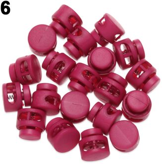 20Pcs Multi Kleuren Plastic Paracord Cord Lock Klem 2 Hole Toggle Clip Stopper Schoenveter Cord Buckles Bag Onderdelen Accessoires 6