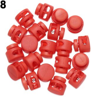 20Pcs Multi Kleuren Plastic Paracord Cord Lock Klem 2 Hole Toggle Clip Stopper Schoenveter Cord Buckles Bag Onderdelen Accessoires 8