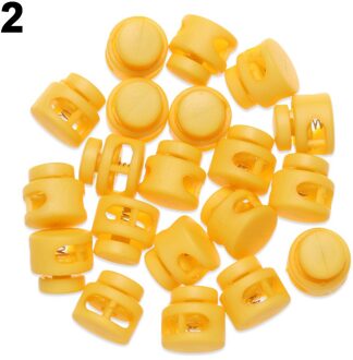20Pcs Multi Kleuren Plastic Paracord Cord Lock Klem 2 Hole Toggle Clip Stopper Schoenveter Cord Buckles Bag Onderdelen Accessoires