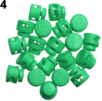 20Pcs Multi-Kleuren Plastic Stopper Cord Lock 6Mm Dubbele Gat Bean Toggle Clip Diy Kleding Schoenveter Sportkleding accessoires 4