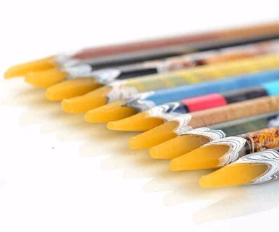 20Pcs Nail Art Zelfklevende Rhinestones Gems Boren Picking Picker Tips Gereedschap Krijt Wax Pen Puntjes Potlood Manicure