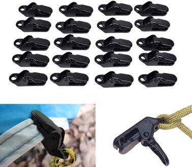 20Pcs Outdoor Camping Plastic Auto Boot Snap Tent Clips Klem Camping Tent Tarp Clips Luifel Klem Kit Luifel Set cover