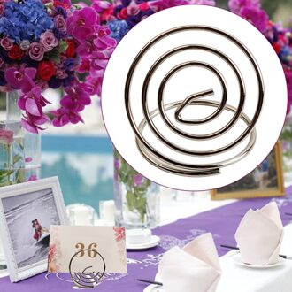 20Pcs Restaurants Plaats Kaarthouder Foto Clip Mini Verjaardagen Multipurpose Staaldraad Wedding Party Memo Notes Tafel Decor ronde