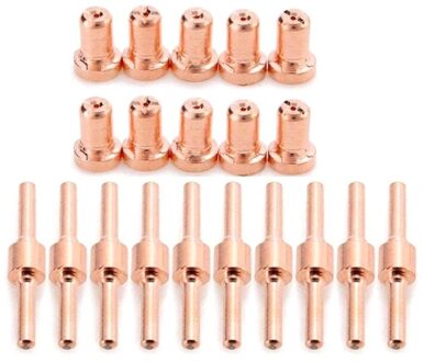 20Pcs Rood Koper Uitgebreide Lange Plasma Cutter Tip Elektroden & Nozzles Kit Mayitr Verbruiksartikelen Voor PT31 LG40 40A Snijden 7XEA