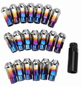 20PCS rvs Blauwen kleur Auto Modificatie Wielmoeren Wielmoeren Bouten m12x1.5 m12x12.5 Voor Mitsubishi Acura Infiniti