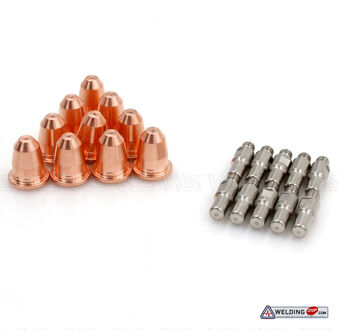 20Pcs S45 PT60 IPT-60 PT40 IPT-40 PR0110 Elektroden PD0116 0.8Mm Nozzle Tips Voor Trafimet Plasma Slijtdelen