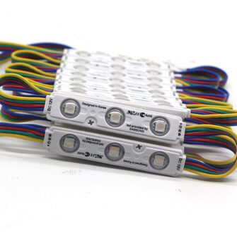 20Pcs Samsung Chip Rgb Led Module Injectie Lens 5050 Super Heldere Reclame Licht Veranderlijk Kleur Waterdicht Teken Backlight