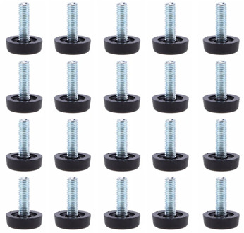 20Pcs/Set Table Chair Furniture Sofa Cabinet Adjustable leveling Leg Feet Glide Slide Leveler Base Screw-in M8 Bolt on Pad