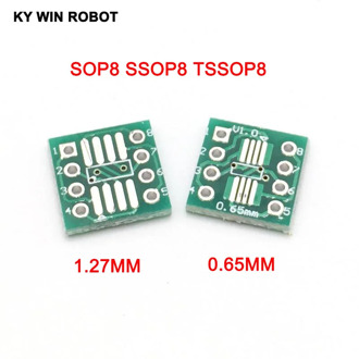 20pcs SMD to DIP Adapter Converter SOP8 SSOP8 TSSOP8 Adapter Board Module Adapters Plate 0.65mm 1.27mm