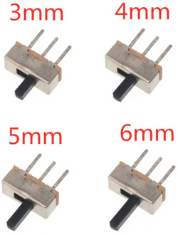 20Pcs SS12D00 Interruptor on-off mini Slide Switch 3pin 1P2T 2 Position High quality toggle switch Handle length:3MM/4MM/5MM/6MM