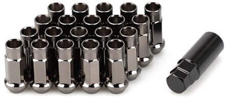 20Pcs Steel Auto Modificatie Wielmoeren Wielmoeren Bouten M12X1.5 M12X12.5 Voor Chevrolet Hyundai Mitsubishi Acura Mazda grijs