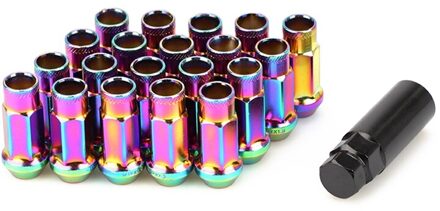 20Pcs Steel Auto Modificatie Wielmoeren Wielmoeren Bouten M12X1.5 M12X12.5 Voor Chevrolet Hyundai Mitsubishi Acura Mazda kleurrijk