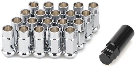 20Pcs Steel Auto Modificatie Wielmoeren Wielmoeren Bouten M12X1.5 M12X12.5 Voor Chevrolet Hyundai Mitsubishi Acura Mazda zilver