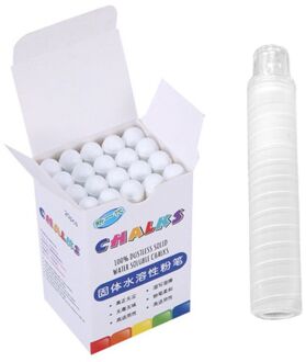 20Pcs Stofvrij Kleur Tekening Krijt Voor School Onderwijs Krijt Stationaire Kantoor 97BF wit