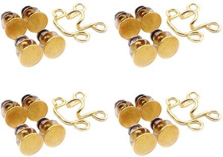 20Pcs Taille Gesp Extender Set Diy Naaien Gereedschap Expansie Verstelbare Jean Knop Broek Duurzaam Herbruikbare Tailleband Rokken goud