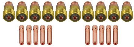 20Pcs Tig Stubby Gas Lens 17GL332 10N24S 3/32 & Tig Collet Kit Voor Db Sr Wp 17 18 26 tig Lastoorts Lassen Verbruiksartikelen