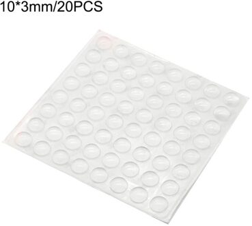 20Pcs Transparant Siliconen Pads Mute Voeten Bumpons Anti-Collision Stopper Meubels Protector Muursticker Ronde 3D Voeten Pads
