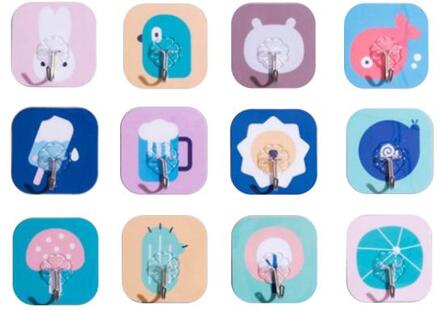 20Pcs Transparante Muur Haken Sterke Zuigkracht Opknoping Haak Thuis Keuken Badkamer Sucker Hanger Waterdichte Naadloze Opslag Houder 01 1stk