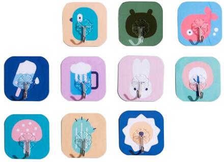 20Pcs Transparante Muur Haken Sterke Zuigkracht Opknoping Haak Thuis Keuken Badkamer Sucker Hanger Waterdichte Naadloze Opslag Houder 02 10stk