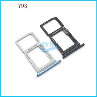 20Pcs Voor Huawei Y9s Y8s Y6s Reader Sim & Sd Kaart Lade Houder Slot Adapter Vervanging Deel Y9S balck