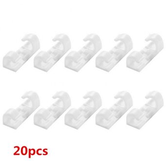 20Pcs Warmte Lasapparaat Kabel Manager Bevestigingsclip Zelfklevende Opladen Kabel Organizer Fixing Clip Kabelhaspel 01 20stk
