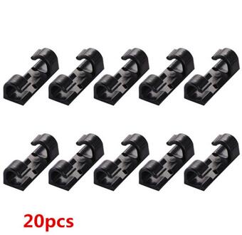 20Pcs Warmte Lasapparaat Kabel Manager Bevestigingsclip Zelfklevende Opladen Kabel Organizer Fixing Clip Kabelhaspel 02 20stk