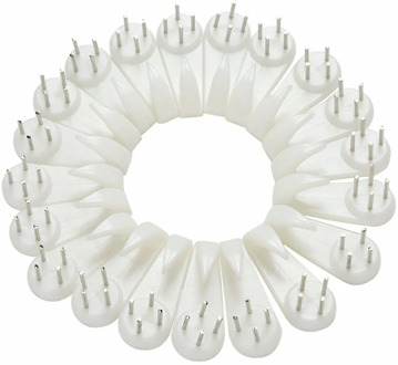 20pcs White Plastic Invisible Wall Mount Photo Picture Frame Nail Hook Hanger Hard Picture Frame Wall Hooks