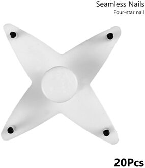 20Pcs Witte Muur Haken Mount Fotolijst Naadloze Nail Schilderen Foto Plastic Invisibl Nail Plastic Opknoping Hanger Home Decor 27x27x4mm 20stk