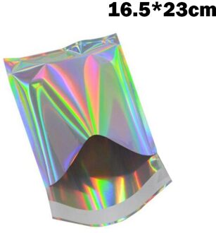 20Pcs Zelfsluitende Aluminiumfolie Zak Platte Herbruikbare Opbergzakken Sieraden Zelfklevende Verpakking Tas Voor Thuis Opbergzakken H-Best 16.5 23cm