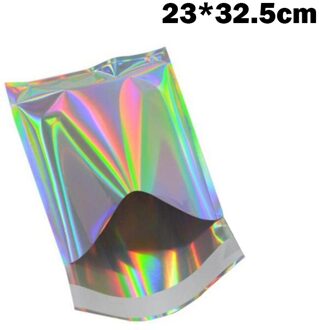 20Pcs Zelfsluitende Aluminiumfolie Zak Platte Herbruikbare Opbergzakken Sieraden Zelfklevende Verpakking Tas Voor Thuis Opbergzakken H-Best 23 32.5cm