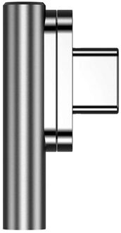 20Pins Magnetische Usb C Adapter Type C Connector Usb Pd 100W Quick Charge 10gbp/S Data Voor type C Apparaat grijs