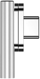 20Pins Magnetische Usb C Adapter Type C Connector Usb Pd 100W Quick Charge 10gbp/S Data Voor type C Apparaat zilver