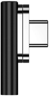 20Pins Magnetische Usb C Adapter Type C Connector Usb Pd 100W Quick Charge 10gbp/S Data Voor type C Apparaat zwart