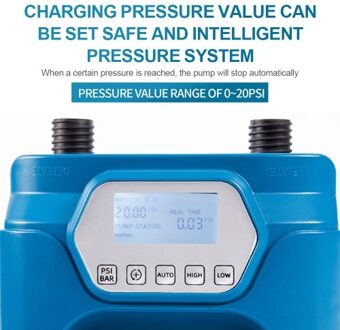 20PSI High Pressure SUP Pump Dual Motor 150W 12V DC Inflatable Deflatable Electric Air Pump with 7 Nozzles for Paddle Board Surfboard Air Mattress Boat Kayak with Portable Handle LED Display Screen