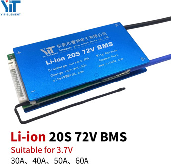 20S BMS 72V 3.7V lithium battery protection board temperature equalization overcurrent protection PCB 30A 40A 50A 60A
