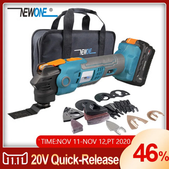 20V Quick-Release Oscillating Multitool Anti-Vibration Variable Speed Trimmer Renovator Electric Saw With Saw Blades Kit NEWONE