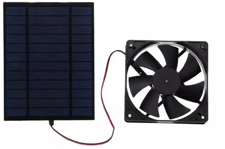 20W 12V 6 Inch Solar Ventilator Air Extractor Mini Ventilator Zonnepaneel Aangedreven Ventilator Voor Hond Kip huis Kas