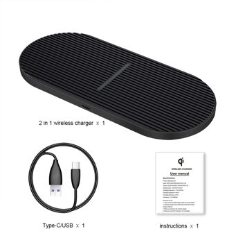 20W Dubbele Qi Draadloze Oplader Pad Voor Iphone 11 Xs Xr X 8 Airpods Pro Dual Snelle Opladen Dock station Voor Samsung S10 S20 Knoppen Type3 Silicon stijl