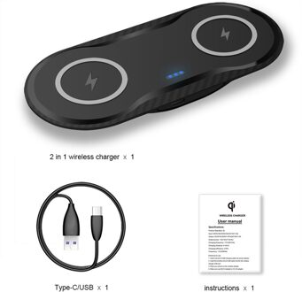 20W Dubbele Qi Draadloze Oplader Pad Voor Iphone 11 Xs Xr X 8 Airpods Pro Dual Snelle Opladen Dock station Voor Samsung S10 S20 Knoppen Type4 ABS stijl