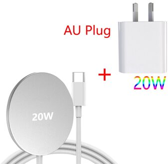 20W Qi Draadloze Oplader Snel Opladen Pad Voor Iphone 12 11 Pro Max Xs Xr X Voor Samsung S21 magnetische Draadloze Oplader AU 20W