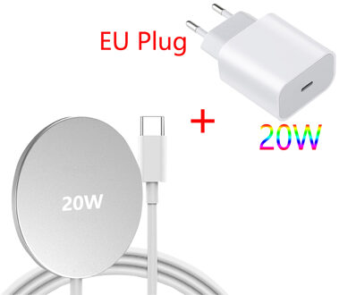 20W Qi Draadloze Oplader Snel Opladen Pad Voor Iphone 12 11 Pro Max Xs Xr X Voor Samsung S21 magnetische Draadloze Oplader EU 20W
