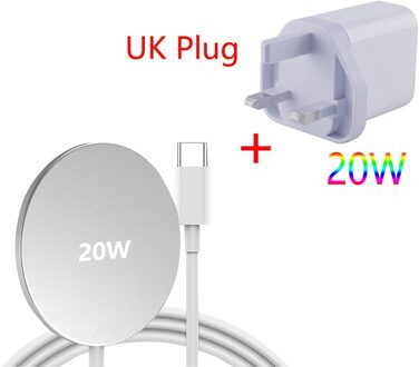 20W Qi Draadloze Oplader Snel Opladen Pad Voor Iphone 12 11 Pro Max Xs Xr X Voor Samsung S21 magnetische Draadloze Oplader UK 20W