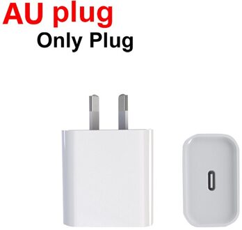 20W Snelle Usb Charger Quick Charge 3.0 Type C Pd Snel Opladen Voor Iphone 12 Usb Charger Met Qc 3.0 Telefoon Oplader AU plug