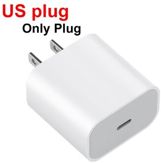 20W Snelle Usb Charger Quick Charge 3.0 Type C Pd Snel Opladen Voor Iphone 12 Usb Charger Met Qc 3.0 Telefoon Oplader US plug