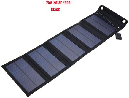 20W Zonnepaneel Opvouwbare Draagbare Waterdichte Usb Energie Zonnecel Oplader Voor Iphone Ipad Macbook Huawei Camping zwart