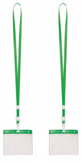 20x Badgehouder met groen keycord